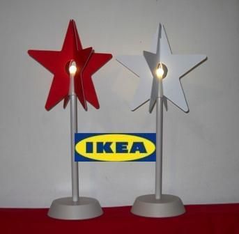 IKEA* CHRISTMAS GIFT WHITE STAR DECORATION LED LIGHT  TREE  DINING 