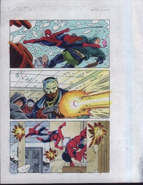    MAN 20 ORIGINAL MARVEL COMIC BOOK COLOR GUIDE ART PAGE 17  