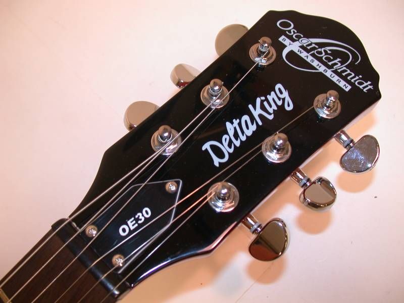 Oscar Schmidt Delta Blues Semi Hollow Guitar, Cherry  