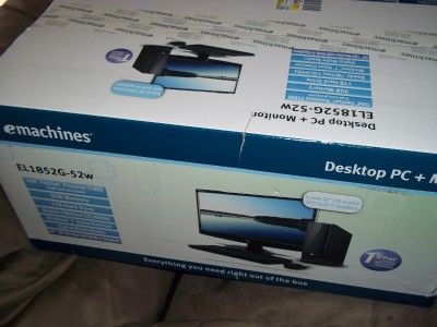 EMACHINES DESKTOP PC MONITER EL1852G 52W NEW E MACHINE  