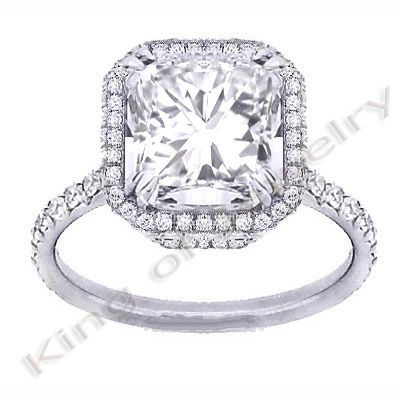 07 Ct Radiant CORNER CUT DIAMOND ENGAGEMENT RING EGL  