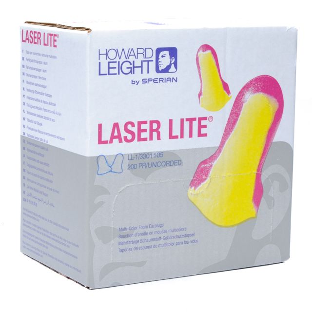 laser lite earplugs are tapered foam ear plugs in exciting red and 