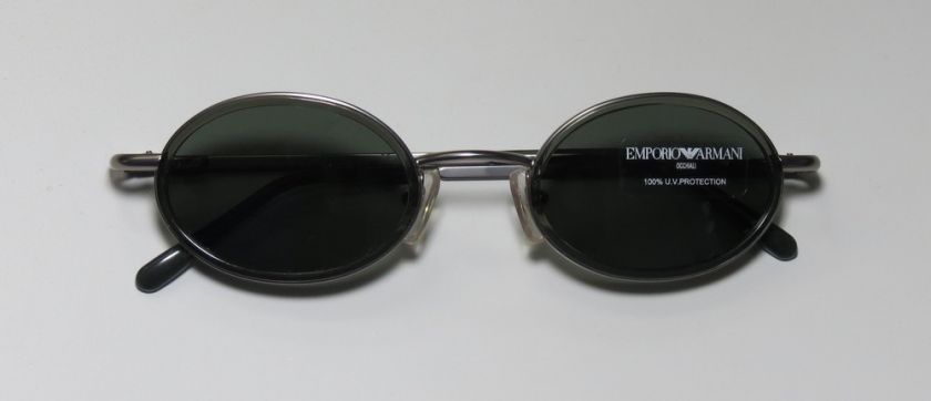 NEW EMPORIO ARMANI 097 RUTHENIUM/GREEN METALLIC SUNGLASSES/SHADES 