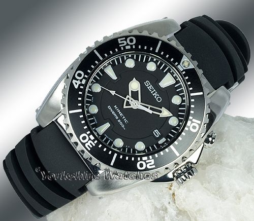 NEW SEIKO KINETIC 200M PRO DIVERS RUBBER STRAP SKA371P2  