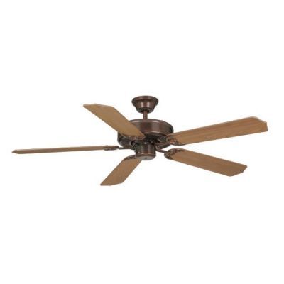 NEW 52 in. Ceiling Fan, Bronze, 5 Reversible Walnut OR Maple Blades 