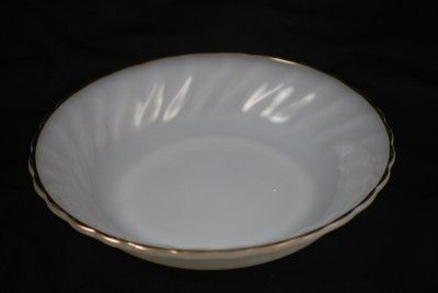 Fire King Suburbia Shell Milk Glass Cereal Bowl  