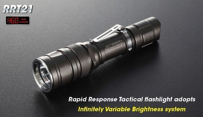 JETBeam RRT 21 CREE XM L T6 LED Tactical Flashlight  