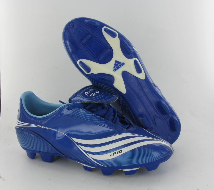 adidas F10.7 TRX FG Soccer Cleats Navy/White Kids 6 NEW $45  