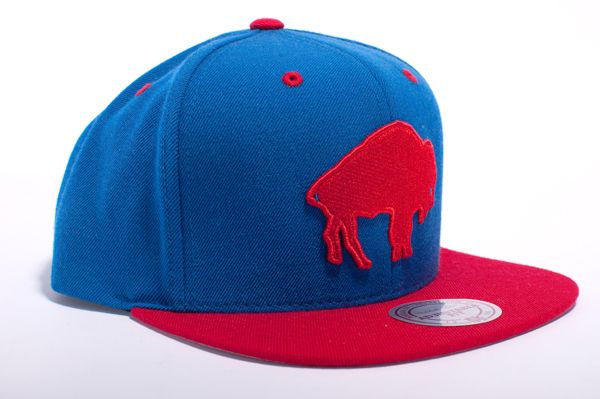   BUFFALO BILLS BLUE RED 2 TONE LOGO NFL FOOTBALL SNAPBACK HAT  