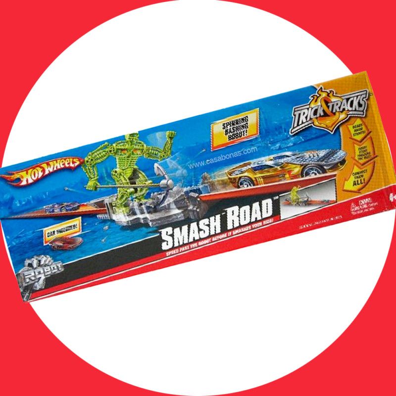 FREE SHIP Hot Wheels Trick Tracks Spinning Attack Robot Smash Road Set 