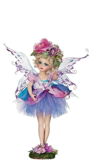 Purple Blossom 18 Porcelain Goldenvale Fairy Doll Beau  