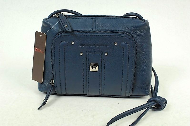 New Stone Mountain Blue Leather cross body Purse  