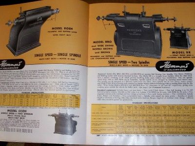 Vtg Hammond Machinery Builders Catalog~Lathes/Finishing  