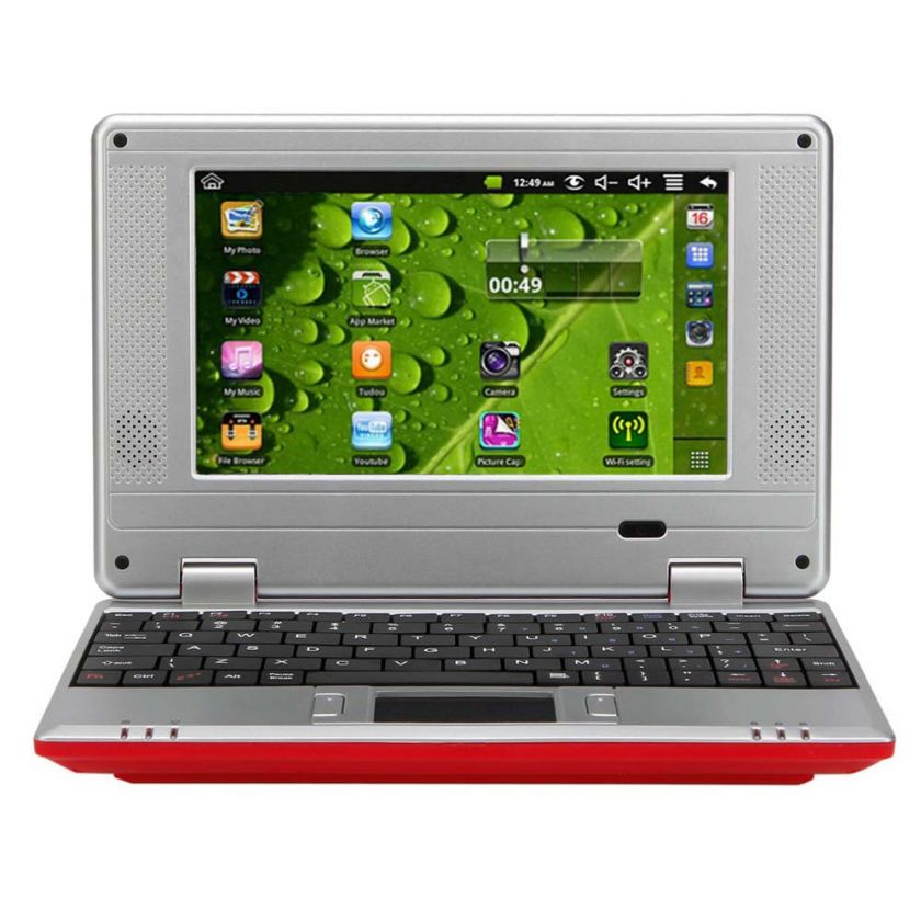 New 2GB HD 7 Mini Netbook Laptop WIFI Windows 7 inch Notebook Red Hot 