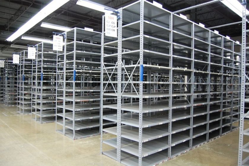 Burroughs Industrial Steel Metal Clip Shelving  