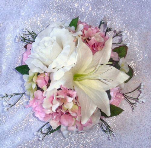   CAKE TOPPERS Silk Wedding Flowers Decor Reception Centerpieces  