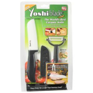 YOSHI BLADE CERAMIC KITCHEN KNIFE WITH PEELER (NEW)  