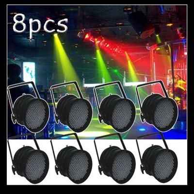 8PCS 177 LED LIGHTS RGB PAR 64 DMX512 7 Channel STAGE Light for PARTY 