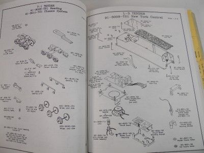 Lionel Train Service Manual Modern, Tenders, Motor Trucks, Parts 