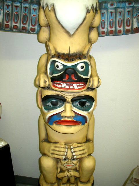 7Ft Native American Indian Totempole Eagle  