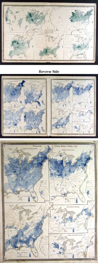 United States Map Agriculture & 1870 Census Population  