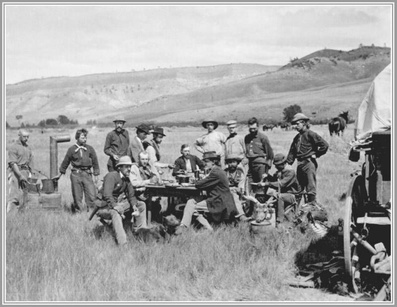 Photo Old West Surveyor Ferdinand Haydens Camp, Wyoming Territory 