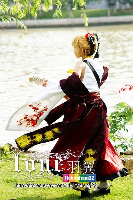   Taken in kind]Vocaloid Len Fleeting Moon Flower Cosplay Costume  