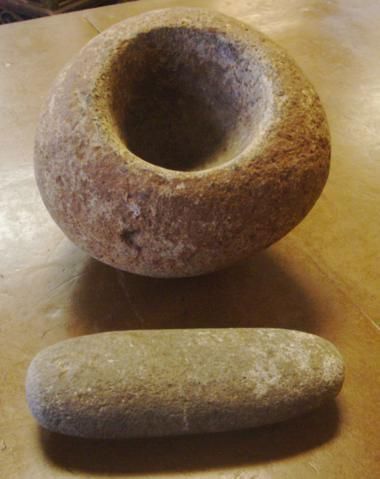 Northern California Native American Yahi Indian Tribe Mortar Pestle 