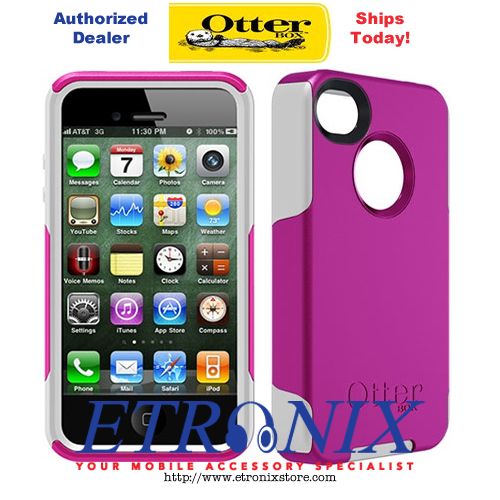 Otterbox iPhone 4 4S Commuter Strength Case In Pink / White In Stock 