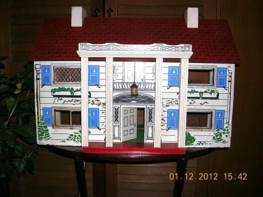 Rich Co. Dollhouse 1946 Very Nice 4 PILLAR COLONIAL w/WORKING 