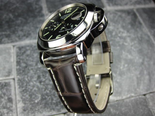 24mm ELITE Leather Deployment Strap Band Fit PANERAI 24  