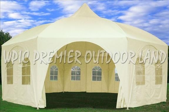 20x20 Octagonal Wedding Party Gazebo Tent Canopy Shade  