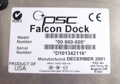 Lot of 10 PSC Falcon 320 Handheld Barcode Scanners with Accessories 