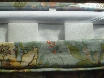   BARN VANESSA FLORAL CORDLESS ROMAN SHADE BLUE 26 X 64 NEW  