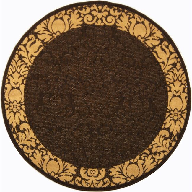 Indoor/Outdoor Chocolate Area Carpet Rug 5 Round  