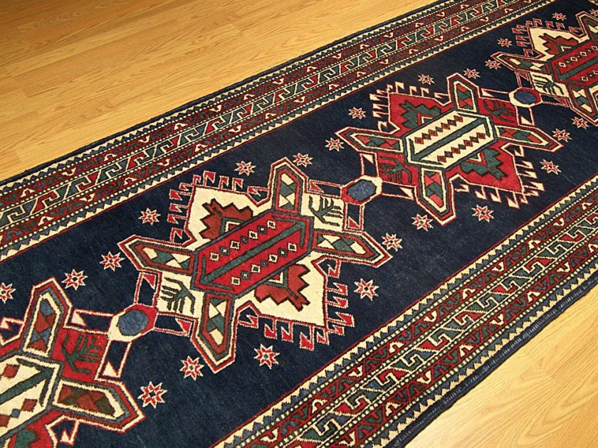   Persian Heriz Vegetable Dye Wool Wide Runner Great Condition 2582