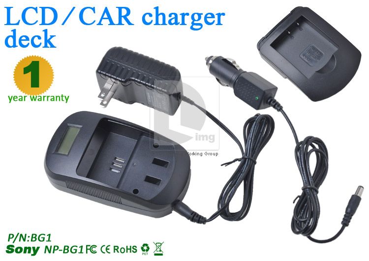 NP BG1 Battery Charger w LCD Screen for Sony Camera Cybershot Series G 