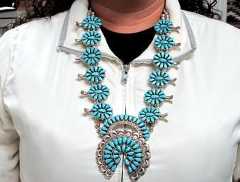 Pawn Collection Traditional Squash Blossom Necklace  