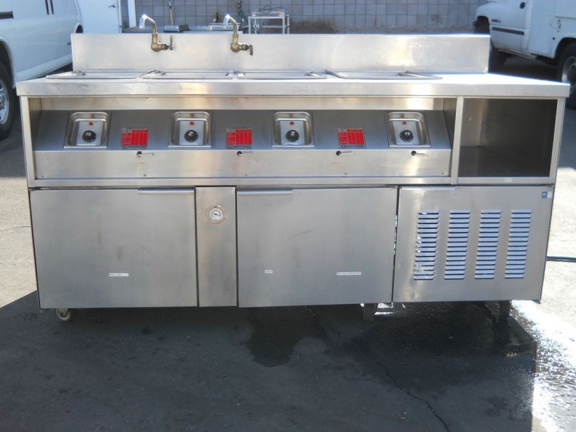 Used Craig Mfg. Steam Table W/Refrigerated Base  