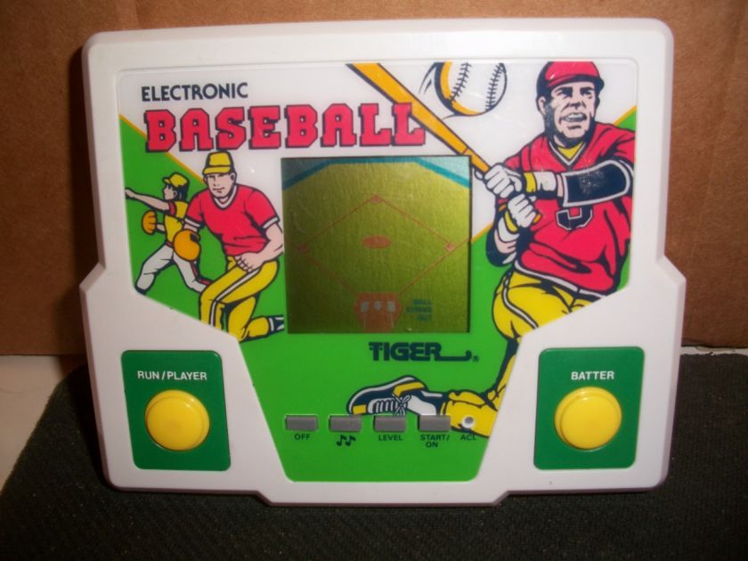 HANDHELD GAME, ELECTRONIC BASEBALL, VINTAGE, TIGER, COLLECTIBLE, 1987 