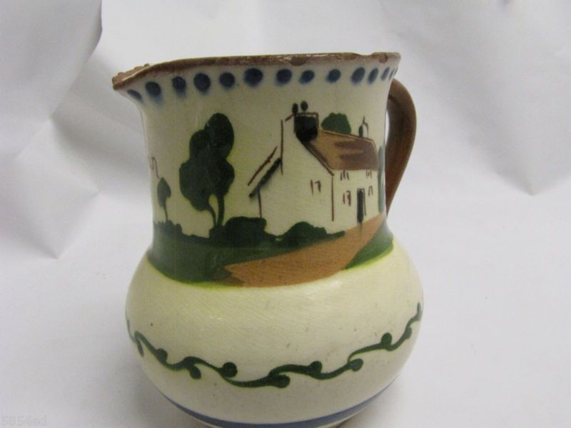 Small Wade Pictured Water Pitcher With Saying  